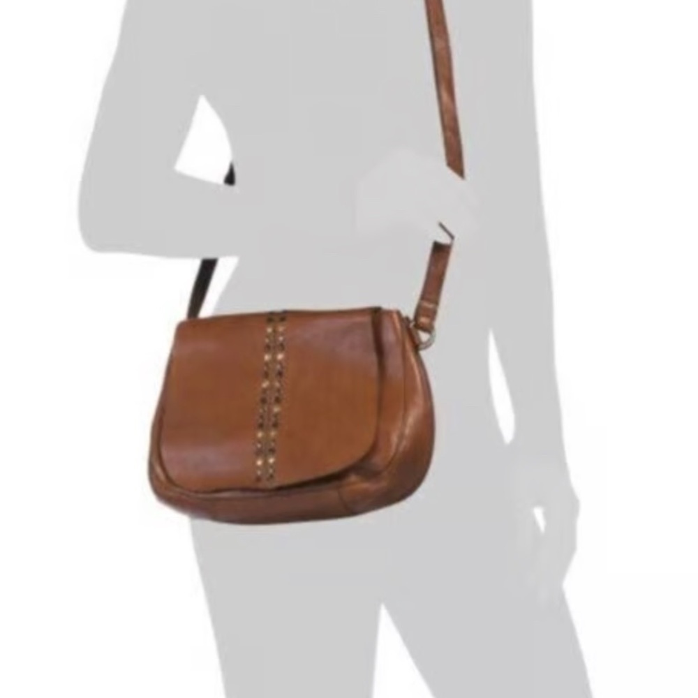Vilenca - Tan (light brown) Crossbody Bag with Stud Accents - Picture 4 of 9